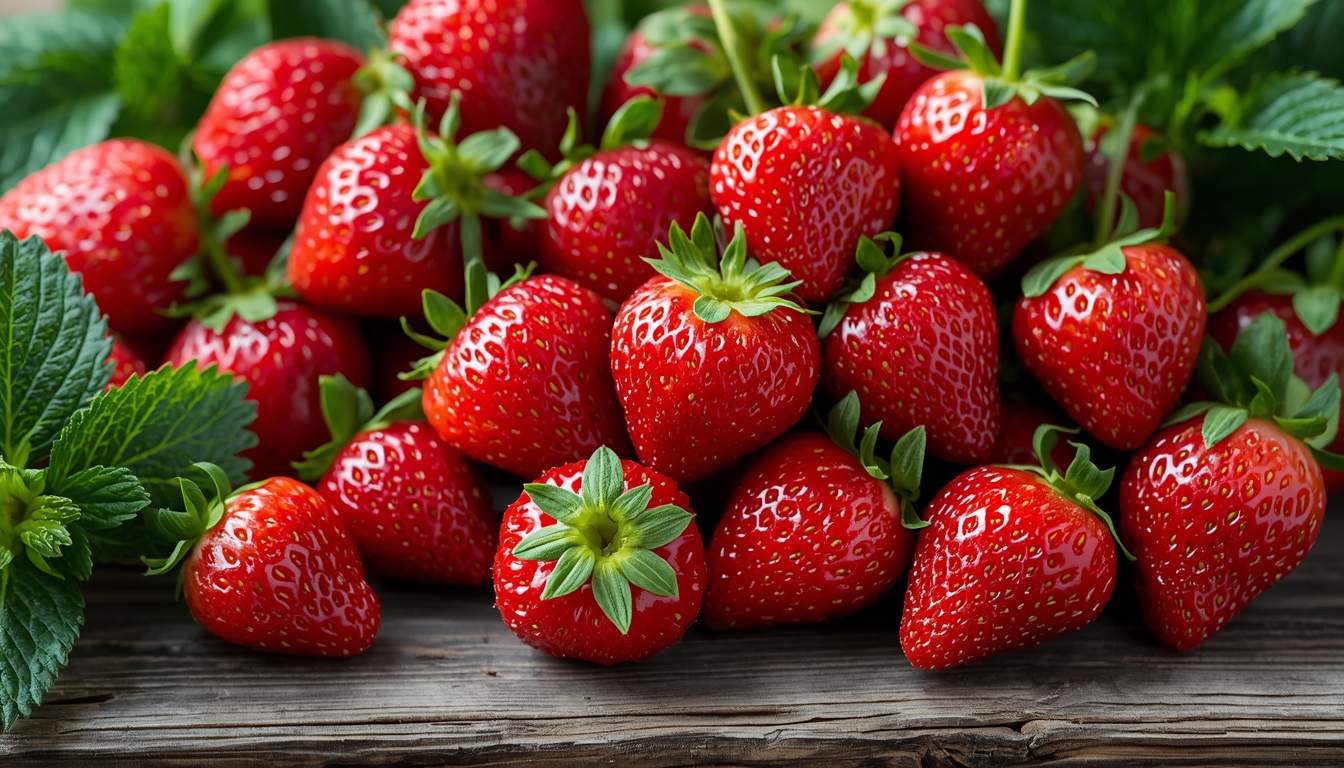 Ekologiska svenska jordgubbar färska